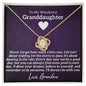 Wonderful Granddaughter Gift, From Grandma, Graduation or Birthday Present, 14k White Gold Necklace
