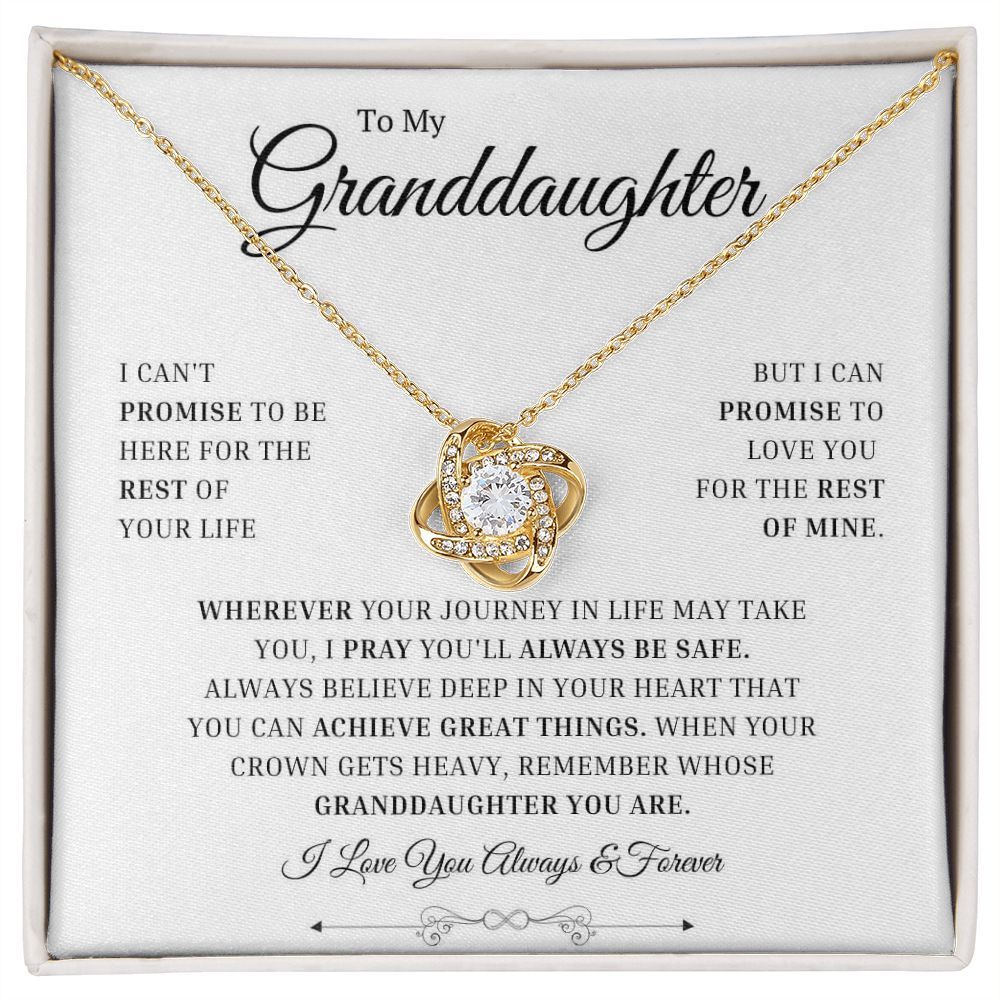 Granddaughter Gift from Grandma or Grandpa, To Our Grand Daughters, 14k White Gold Necklace