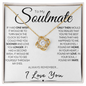 To My Soulmate - My One Wish, Gold and Stainless Steel Love Necklace