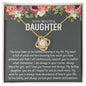 Beautiful Daughter - Blessings | 14k White Gold and Stainless Steel Necklace