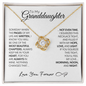 To My Granddaughter, Pages of My Life | Gold and Stainless Steel Necklace