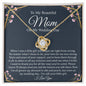 To My Beautiful Mom On My Wedding Day | 14k White Gold and Stainless Steel Knot Necklace