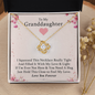 To My Granddaughter - Squeeze This Necklace - Gold and Stainless Steel Knot Necklace