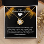 To My Granddaughter - Love and Light - Gold and Stainless Steel Knot Necklace