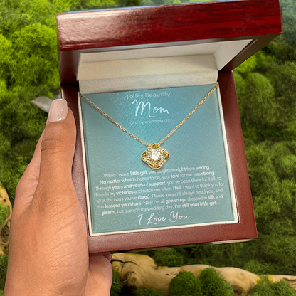 To My Beautiful Mom (On My Wedding Day) | 14k Gold Necklace for Mother
