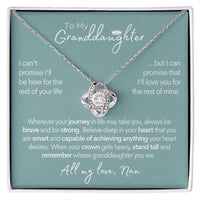 To My Granddaughter (All My Love, Nan) | 14k White Gold & Stainless Steel Necklace
