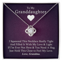 To My Grand Daughter - If I'm Ever Not Here | Artisan Crafted 14k Gold Family Knot Necklace