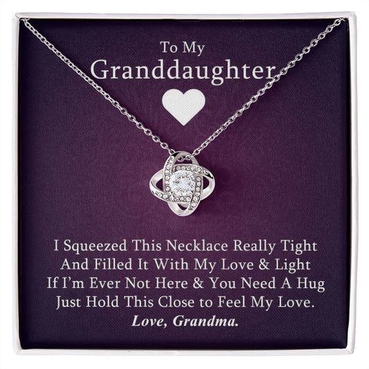 To My Grand Daughter - If I'm Ever Not Here | Artisan Crafted 14k Gold Family Knot Necklace