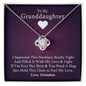 To My Grand Daughter - If I'm Ever Not Here | Artisan Crafted 14k Gold Family Knot Necklace