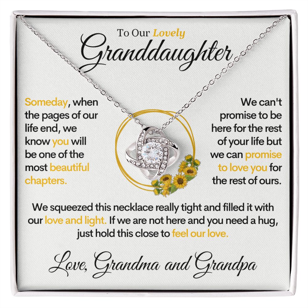 To Our Lovely Granddaughter (Love, Grandma & Grandpa) – Beautiful 14k Gold Necklace for Grand Daughters