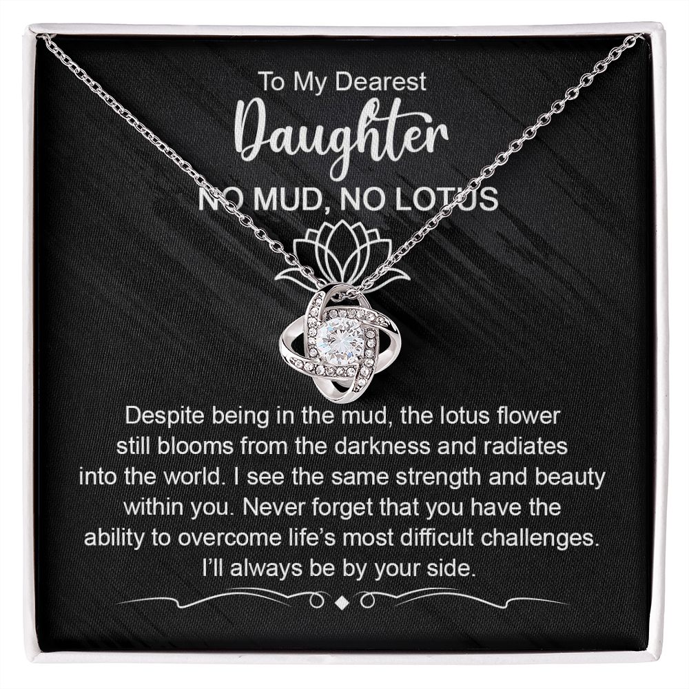 Dearest Daughter - No Mud, No Lotus | Gold Knot Necklace