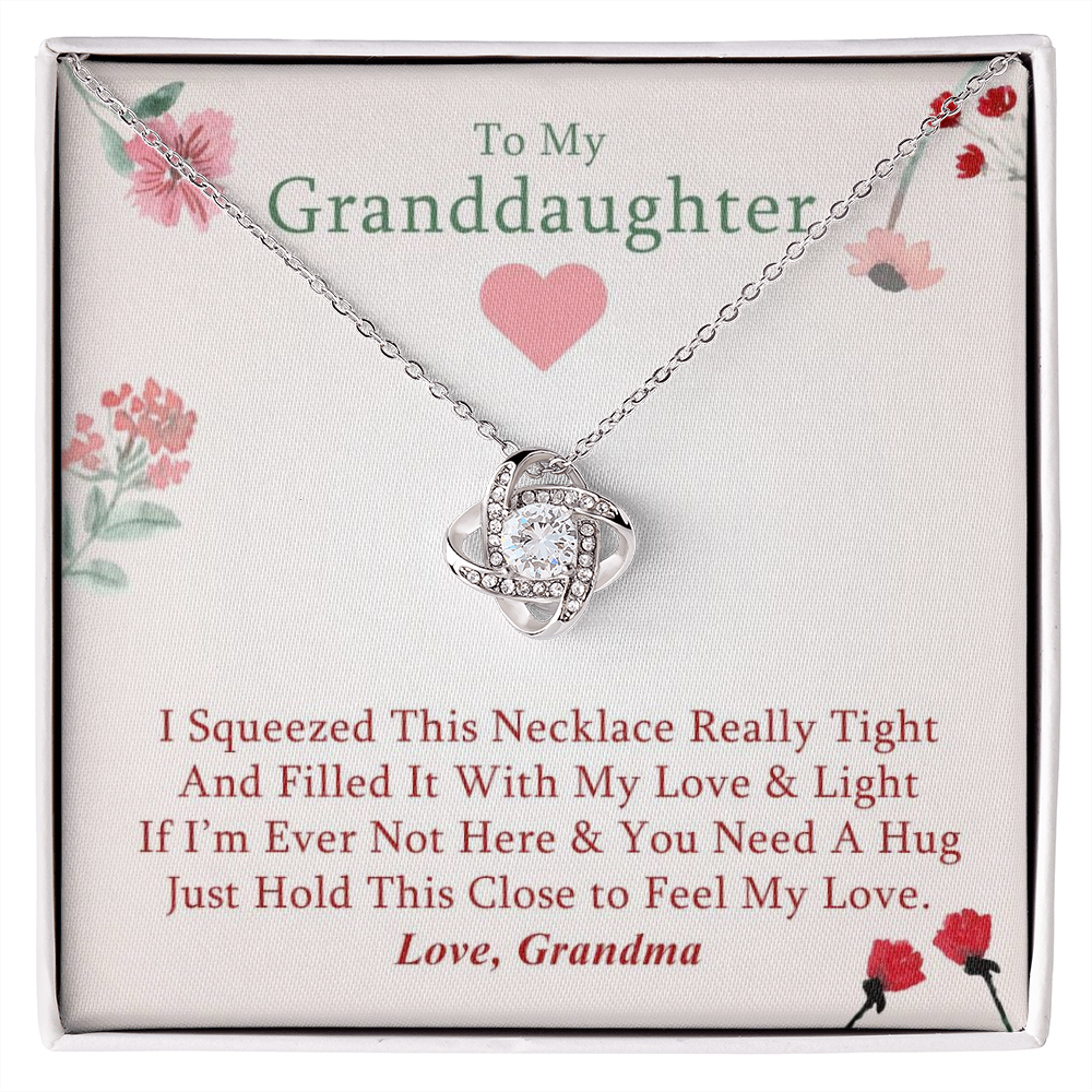 To My Granddaughter - Love You Forever - Gold and Stainless Steel Knot Necklace