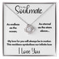 To My Soulmate - Endless As the Ocean | 14k White Gold Love Knot Necklace