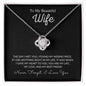 Wife Anniversary Necklace with Poem Card, Birthday Custom Necklace, 14k White Gold Stainless Steel