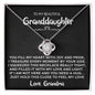 Beautiful Granddaughter (Love, Grandma) - Joy & Pride | 14k White Gold Necklace