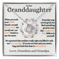 Our Granddaughter - (Love Grandma & Grandpa) | Stainless Steel and 14k Gold Necklace