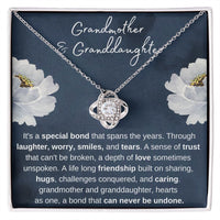 Grandmother and Granddaughter - Special Bond, Gold and Stainless Steel Necklace for Granddaughters