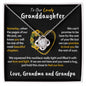 Lovely Granddaughter - Promise to Love You | Beautiful 14k Gold & Steel Necklace