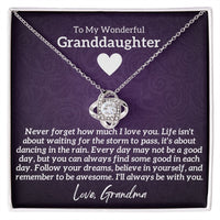 Wonderful Granddaughter Gift, From Grandma, Graduation or Birthday Present, 14k White Gold Necklace