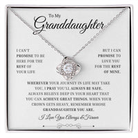 Granddaughter Gift from Grandma or Grandpa, To Our Grand Daughters, 14k White Gold Necklace