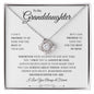Granddaughter Gift from Grandma or Grandpa, To Our Grand Daughters, 14k White Gold Necklace
