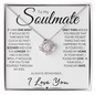 To My Soulmate - My One Wish, Gold and Stainless Steel Love Necklace