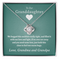 Our Granddaughter (From Grandma & Grandpa) - Two Warm Hugs Gold Necklace
