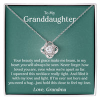 To Granddaughter - You Are Loved (Love, Grandma) | 14k White Gold Necklace