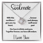 To My Soulmate - Together Forever | 14k White Gold Love Knot Necklace