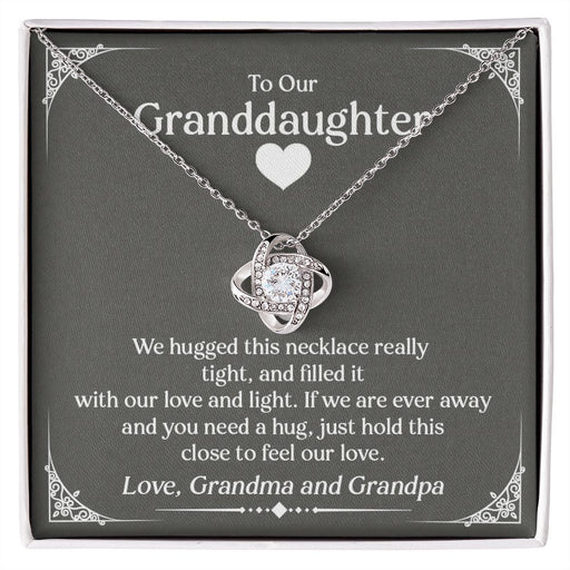 To Our Granddaughter (Love Grandma and Grandpa) | 14k White Gold and Stainless Steel 14K White Gold Finish Standard Box