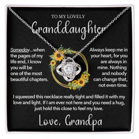 Granddaughter Gift | From Grandpa, 14k White Gold Necklace, Graduation, Birthday Gift for Grand Daughters