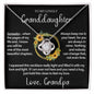 Granddaughter Gift | From Grandpa, 14k White Gold Necklace, Graduation, Birthday Gift for Grand Daughters