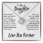 Daughter - Always In My Heart | Beautiful 14k White Gold Family Knot Necklace