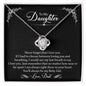To Daughter (Love Dad) Last Breath | 14k White Gold Knot Necklace for Daughters
