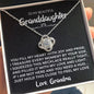 Beautiful Granddaughter (Love, Grandma) - Joy & Pride | 14k White Gold Necklace