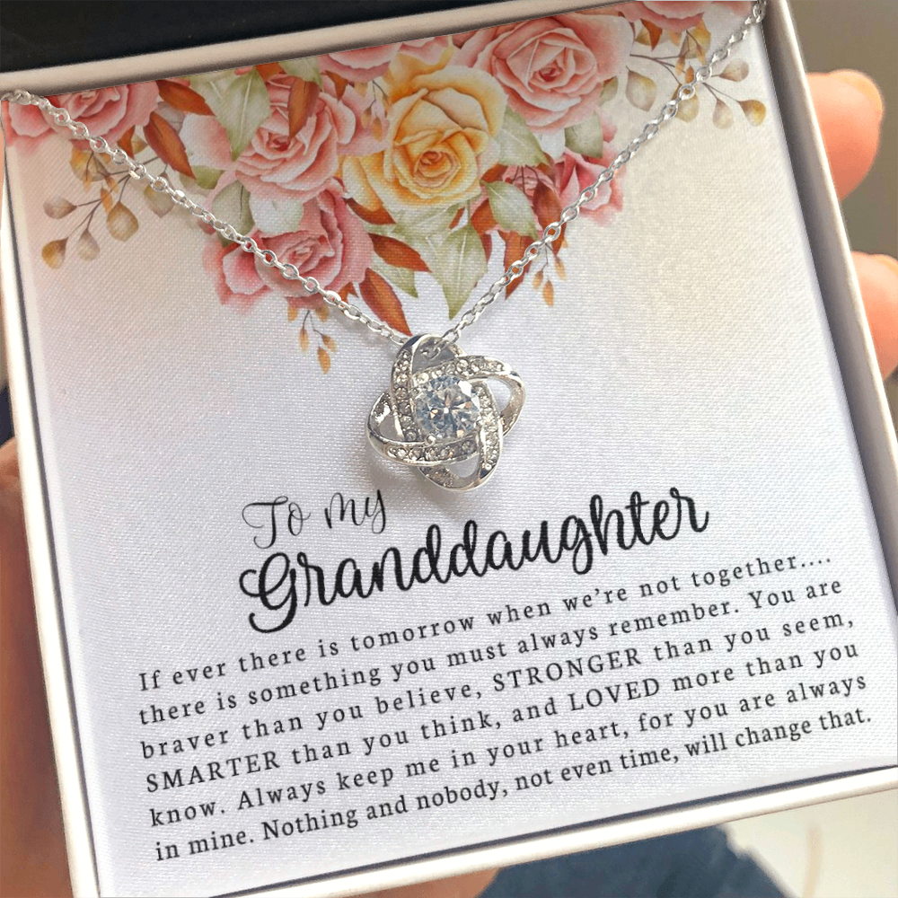 To My Grand Daughter - Braver Than You Believe | Artisan 14k Gold Family Knot Necklace & Message Card