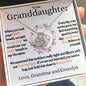 Our Granddaughter - (Love Grandma & Grandpa) | Stainless Steel and 14k Gold Necklace