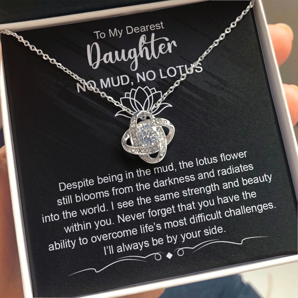 Dearest Daughter - No Mud, No Lotus | Gold Knot Necklace