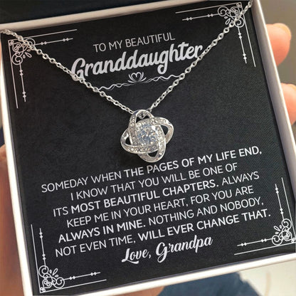 Beautiful Granddaughter (Love Grandpa) | 14k Gold Necklace