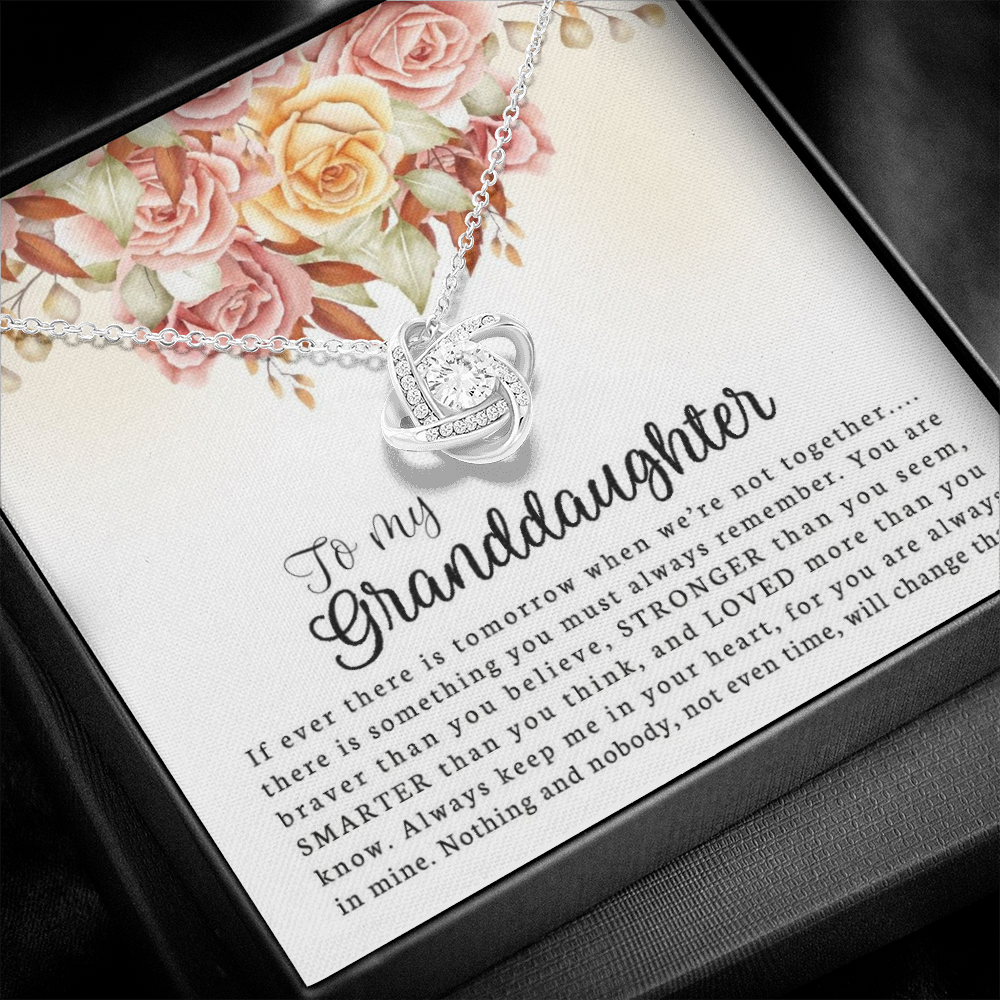 To My Grand Daughter - Braver Than You Believe | Artisan 14k Gold Family Knot Necklace & Message Card