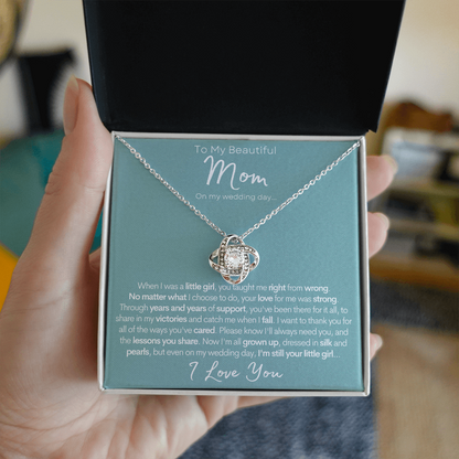 To My Beautiful Mom (On My Wedding Day) | 14k Gold Necklace for Mother