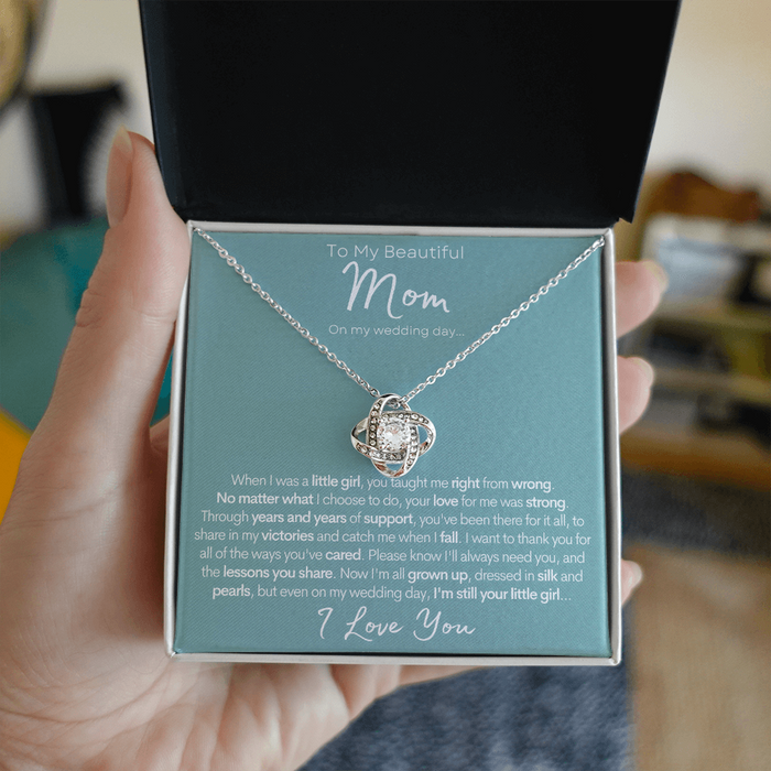 To My Beautiful Mom (On My Wedding Day) | 14k Gold Necklace for Mother