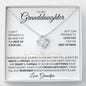 To My Granddaughter Necklace (Love Grandpa), Be Brave Stainless Steel and Gold Necklace