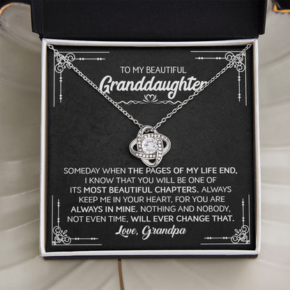 Beautiful Granddaughter (Love Grandpa) | 14k Gold Necklace