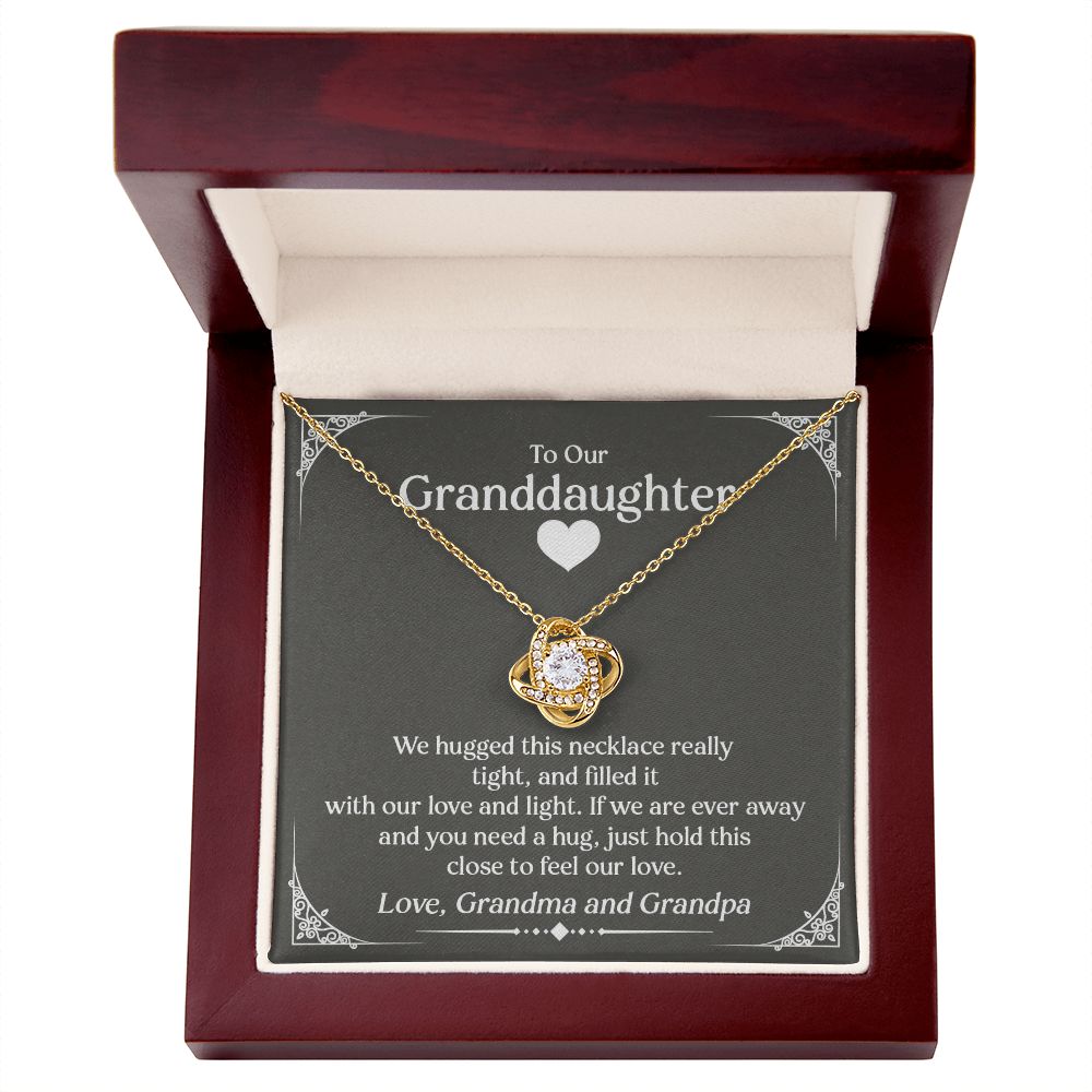 To Our Granddaughter (Love Grandma and Grandpa) | 14k White Gold and Stainless Steel