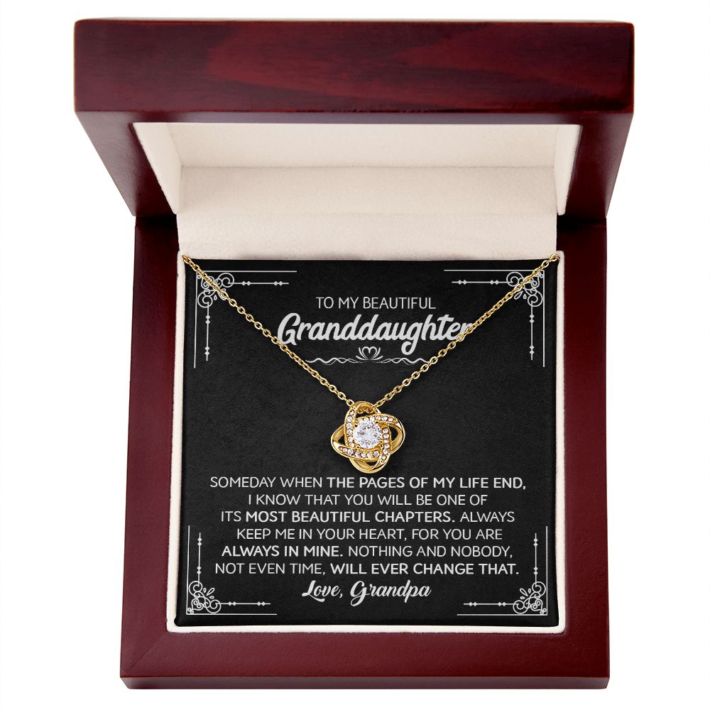 Beautiful Granddaughter (Love Grandpa) | 14k Gold Necklace