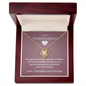 To Our Granddaughter (From Grandma & Grandpa) - Hugged This Tight Red  | Gold and Stainless Steel Knot Necklace