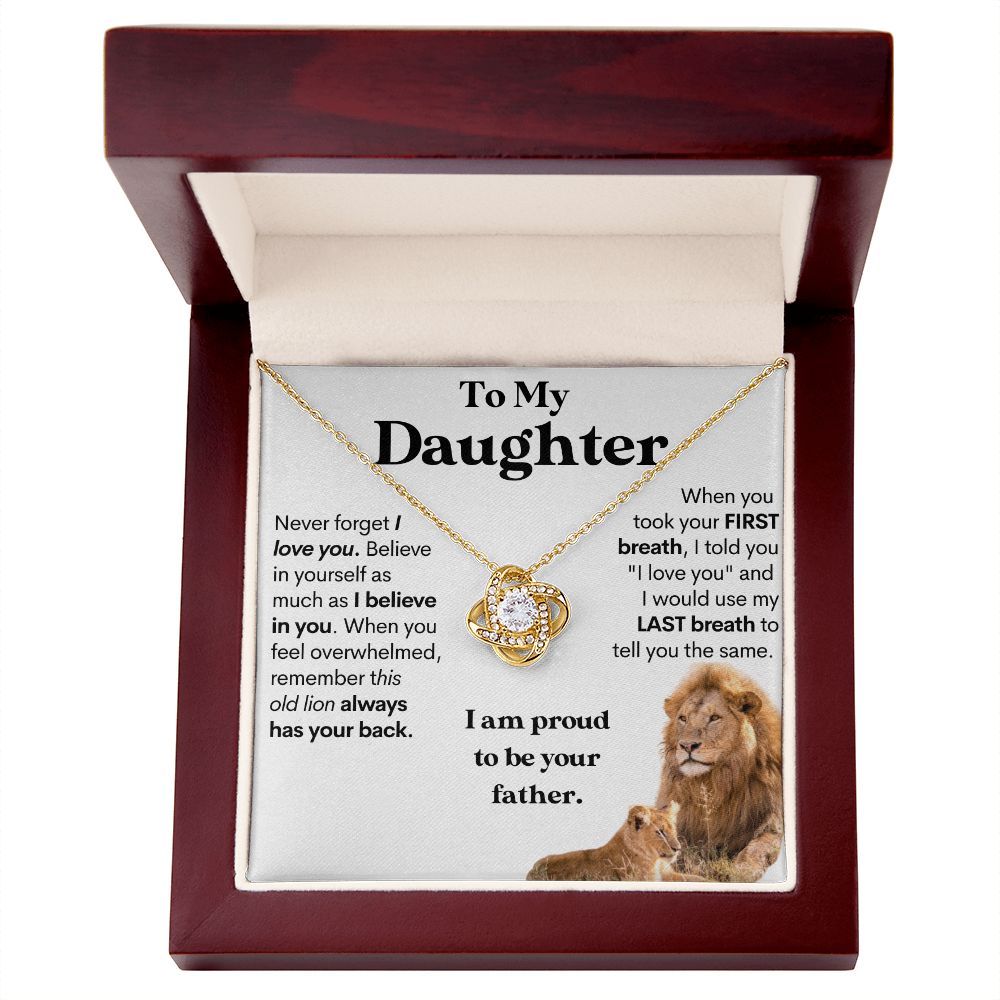 [Almost Sold Out] To My Daughter (From Dad) Keepsake Gold Necklace and Card