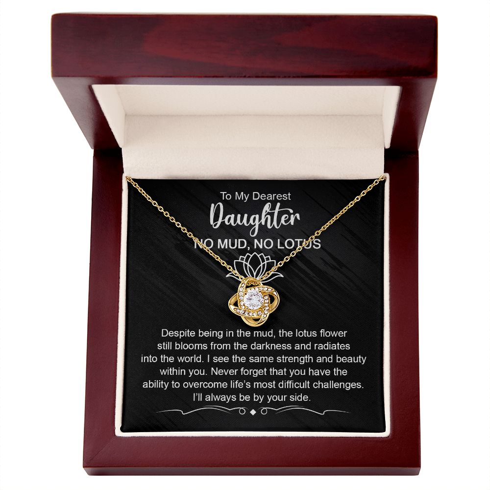 Dearest Daughter - No Mud, No Lotus | Gold Knot Necklace