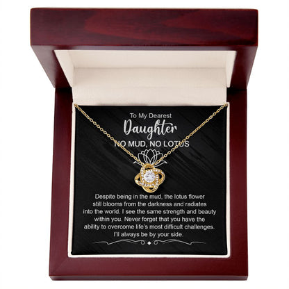 Dearest Daughter - No Mud, No Lotus | Gold Knot Necklace